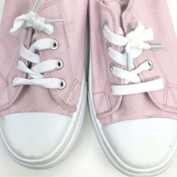 Maurices MACY Pastel Pink Slip On Lace Up Sneakers - Picture 5 of 8